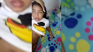 morena colombiana sucks neighbor cock tired of boring life!