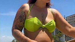 hey look at this married woman flashing her stuff on the beach to grab all the attention!!