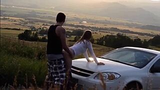 Ever caught girlfriends blowing huge cocks outdoors in public spots?