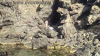 Skinny Wife Flashes Big Natural Tits Naked On Beach Compilation