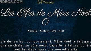 French Christmas elves whisper dirty talk in audio porn holiday fantasy