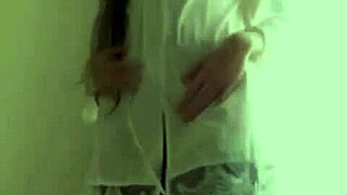 russian neighbor in black stockings sits on tongue dirty talking sloppy dildo blowjob wet pussy drips close-up