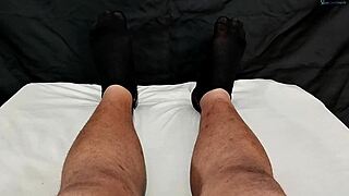 Caught wife using toy to masturbate over tiny dick but she sucks it good and craves cum