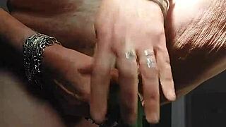 GERMAN GRANNY rams CUCUMBER deep in her HAIRY wet BEAVER