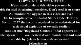 Jelena Jensen pounds pussy and ass with huge dildo vibrator solo!