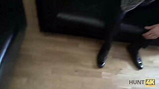 guy takes cash to let hunter fuck his tiny girlfriend hard