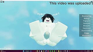 Deleg pounds tight femboy ass then cums on cheeks in Roblox