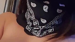 latina milf's big nipples leak milk as she stuffs dildo in fat ass!