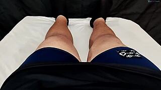 Caught wife using toy to masturbate over tiny dick but she sucks it good and craves cum