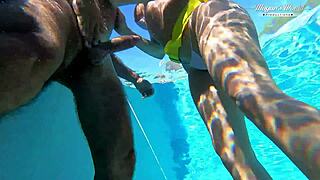 all natural milf julia north takes underwater anal in pool