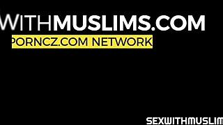 blue hijab babe strokes sucks hard cock like pro 😍🍆💦