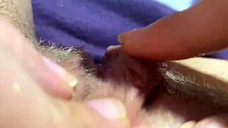 Watch me jerk this huge clit to shaking orgasm up close