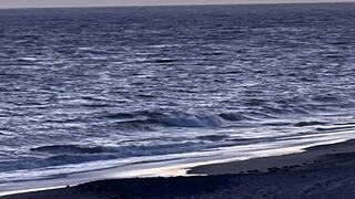 wanna see this big ass blonde in thong at beach yoga party?