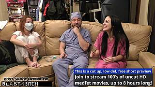 nurse blaire celeste eagerly awaits patient's jizz blast in hospital room