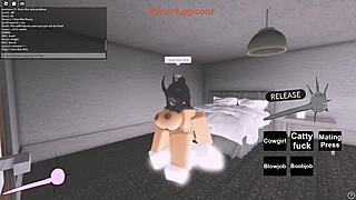 guy bends hot roblox fan over for doggystyle creampie pounding