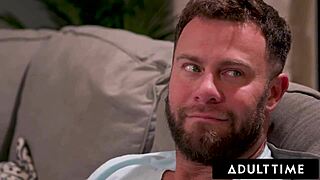 Horny stud drills nudist neighbor Lilly Bell's perfect hairy pussy on the beach