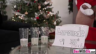 Tiny redhead stepsis and teen bestie prank stepbro into hardcore threesome fuck fest