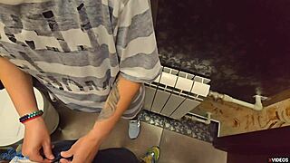 stepsister teases stepbrother with pantyhose until he finishes quick