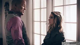 stepdad rips clothes fucks stripper babe deep and hard!