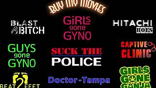 Nurse slaps patient's shaved pussy with hitachi vibrator forcing multiple squirting orgasms!