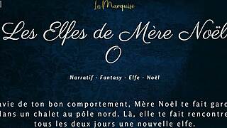 French Christmas elves whisper dirty talk in audio porn holiday fantasy