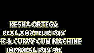 kesha ortega's huge ass bounces on bad chad's cock in juicy pov riding