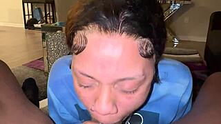 Sucking Massive BBC Until He Explodes Down Skinny Throat