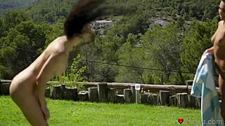 imagine two pert 18+ lesbians fingering to outdoor orgasms together