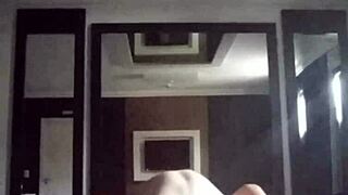 video calling cuckold from motel while riding bull