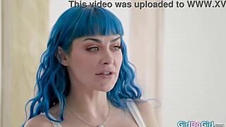 Brunette roommate goes nude fingering shaved pussy tribbing with horny friend