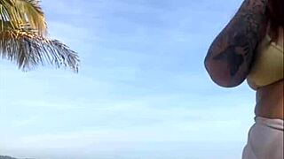 whoops didn't notice these shorts hugging my big pussy so tight on the beach