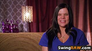 these swingers kick off the orgy with sloppy group blowjobs all around the room