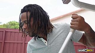 Rissa May's Natural Tits Tempt Pool Guy Into Wild Fuck