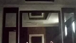 video calling cuckold from motel while riding bull