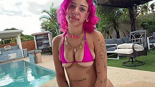 Nali Marie as bad 18+ stepsis tempts you into taboo cowgirl creampie ride