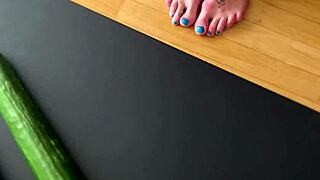 Skinny Shaved Fuck-Doll Vilja's Latex Ass Workout with Buttplug, Gag Deepthroat, and Sloppy Facial Bath