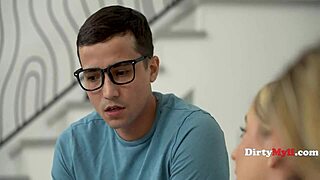 mommy in law, how does my oiled nerd son's cum fix your marriage?