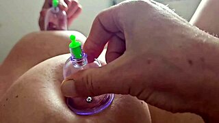 PUMPING SUCK HARD Pierced Nipples Milf POV Bedroom Couple Closeup