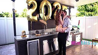 adorable petite teenie flaunts her skills on big cock leading to new year fucking thrill