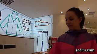 Exceptional czech teen TEMPTED in SHOP STRIPTEASE then POUNDED ANAL in POV hardcore