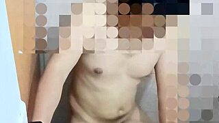 Chubby asian girl bends over bathroom sink for friend's creampie doggystyle