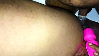 my horny girlfriend begs for vibrator deep in her pussy while i fuck her big ass hard!