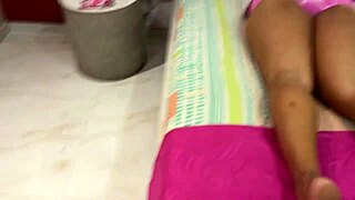 Pervy stepdad rubs stepdaughter's panties on cock before rough doggystyle cum