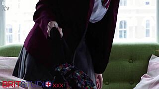 British alt college girl teases pussy play to orgasm