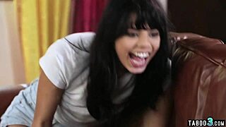 naughty petite teen gina valentina thanks new stepdaddy with taboo bedroom play