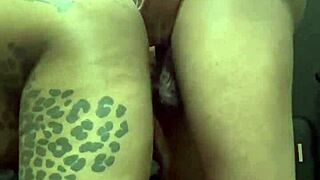 Ebony Gags on Big Fat Cock in Sloppy Deepthroat Action