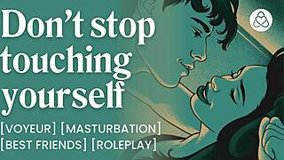 Your best friend catches your dick stroking and creams her pussy watching you