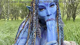 Monika Fox Avatar Cosplay Dildo Prolapse Anal Pussy Tease Squirt Nature