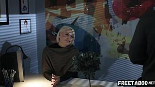 wanna see hot blonde milf's big tits bounce on monster cock during real photoshoot creampie? full movie!