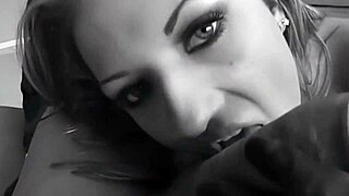 Frankie grabs big black monster cock for deepthroat blowjob double penetration and facial cumshot pounding